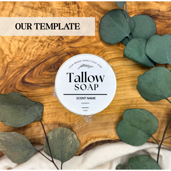 White Label Tallow Soap: Square / Blank / Frankincense + Myrrh