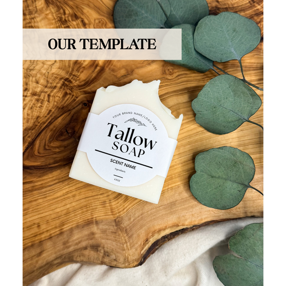 White Label Tallow Soap: Square / Blank / Lavender