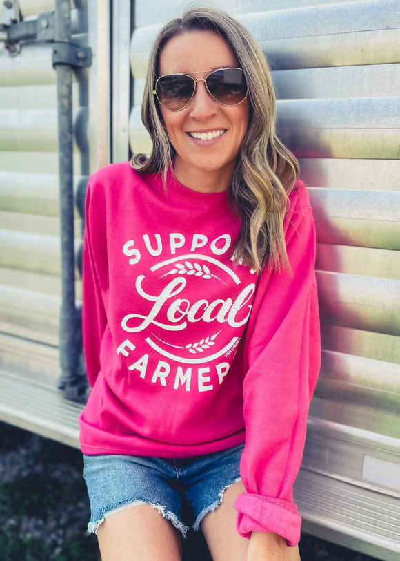 SUPPORT LOCAL FARMERS - Crewneck Sweatshirt 