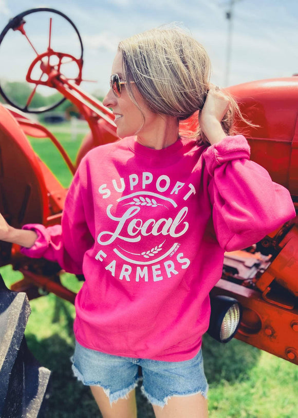 SUPPORT LOCAL FARMERS - Crewneck Sweatshirt 